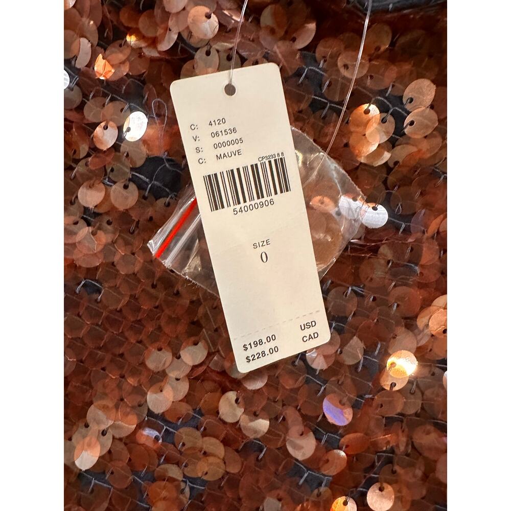 NWT Anthropologie Dhruv Kapoor Leonita Sequin Asymmetrical Skirt Size 0 - Picture 9 of 11